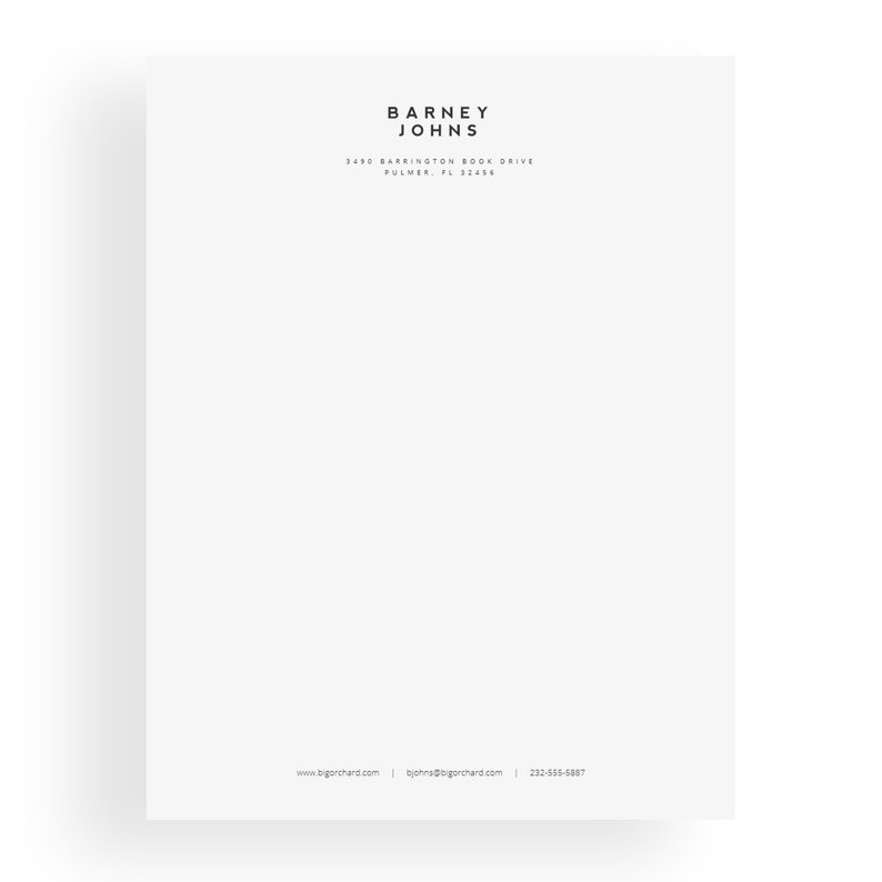 Business Letterhead Template  Modern Corporate Identity  Word  Instant Download