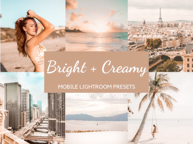 10 Mobile Lightroom Presets (BRIGHT  CREAMY)   Bright Presets  Natural Presets  Travel Presets  Lightroom Mobile Presets  Blogger Presets