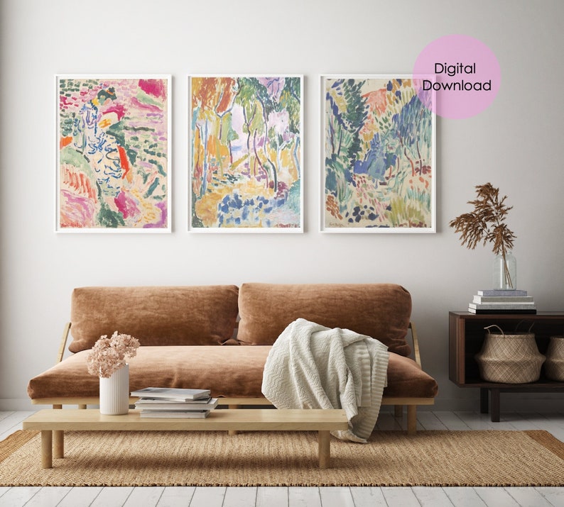 Matisse print set of 3  digital download wall art  printable wall art set of 3  wall art set of 3  wall art digital download