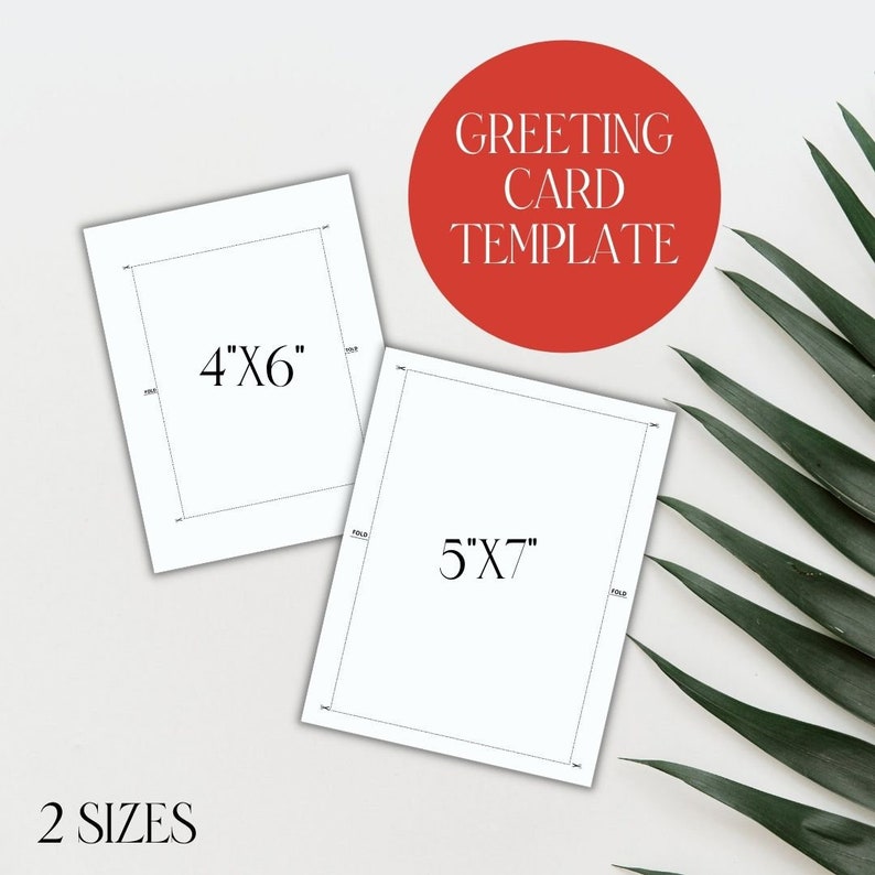 5x7 and 4x6 Greeting Card Templates Instant Download DIY Card Template Greeting Card Template Portrait Template Landscape Template