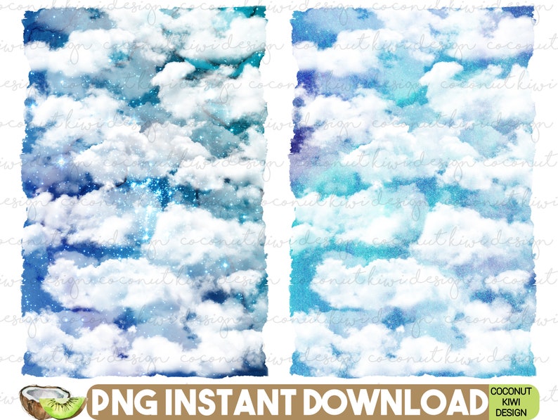 Blue Clouds Sublimation Backgrounds  4 Instant Download  Memorial Heaven Clouds  Rest In Peace  Rip Funeral  Digital File  PNG  Design 220
