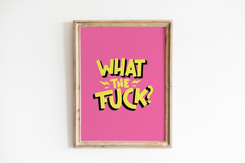 Fuck Quote Wall Art  Motivational Quote Poster  Digital Prints Download  Digital Download Wall Print  Fuck Poster