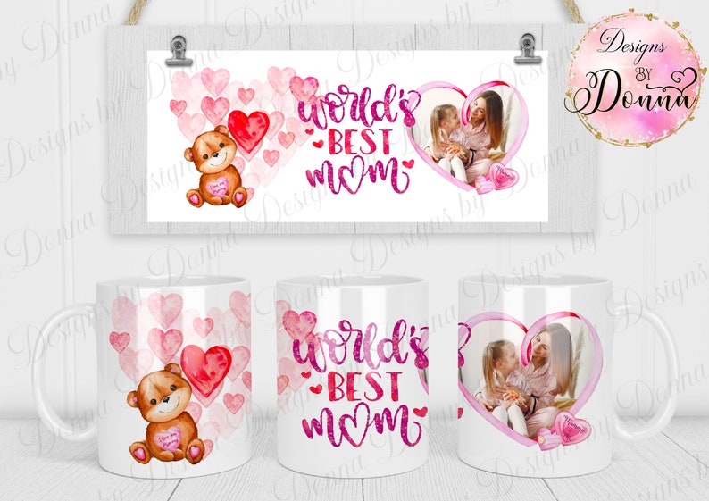 Worlds best mum mug template  full mug wrap  digital download  sublimation design  PNG file