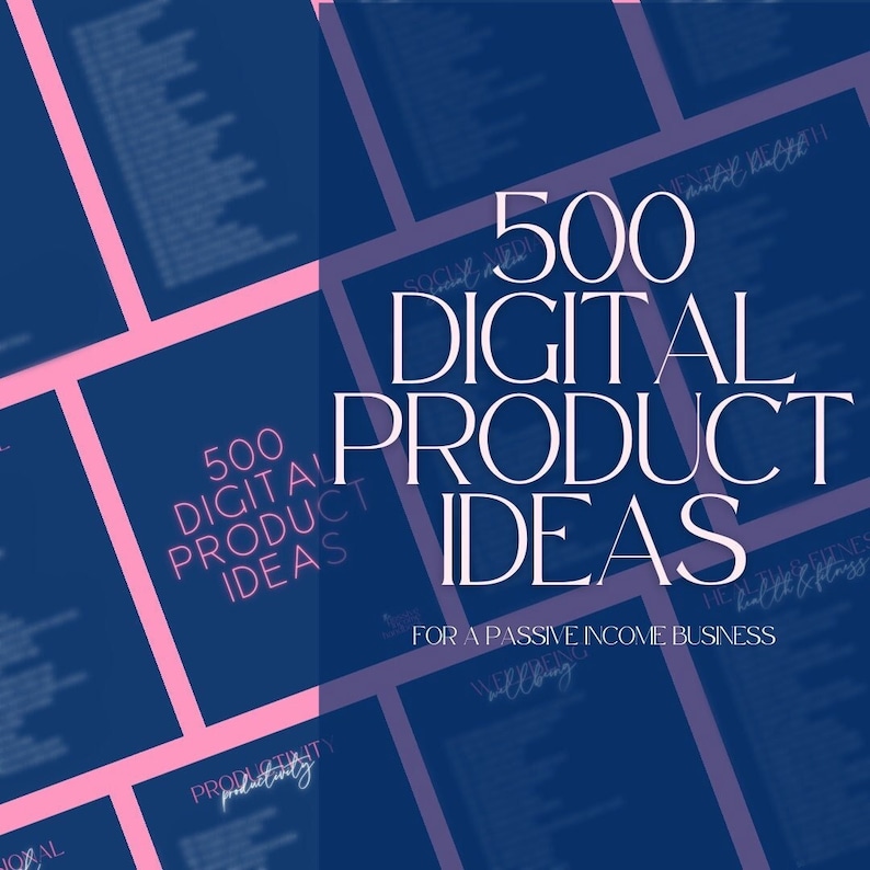 500 Digital Product Ideas To Sell On Etsy  Printables to sell online  passive income  Etsy business ideas  small business ideas