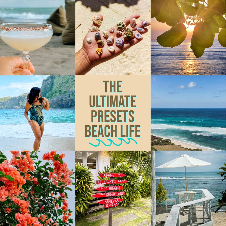 5 Lightroom Presets Beach Life Mobile and Desktop Instagram Photo Filter