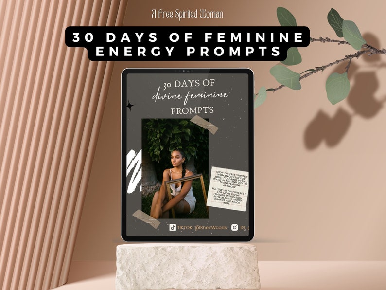 Divine Feminine Prompts  Journal  ebook digital download  Self care