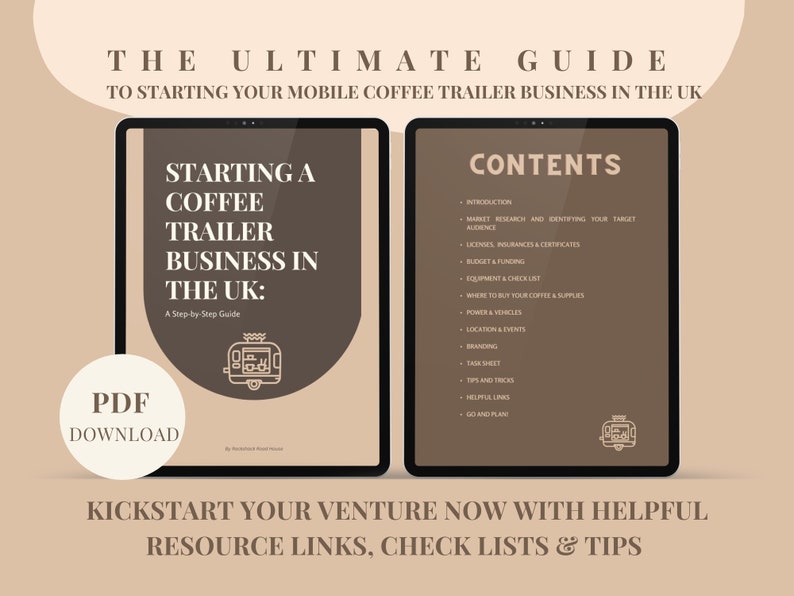 How to start a mobile coffee trailer business in the UK PDF Ebook  Coffee Trailer Ebook  Coffee truck step by step