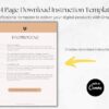 Canva Digital Products Template  DROPBOX Download Instruction Template for Digital Product Sellers  PDF Deliverable Template   MGBNM Neutral