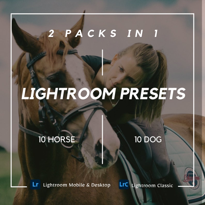 Enhance Your Pet Photos with 10 Horse  10 Dog Lightroom Presets  Digital Download  Instant Editing Solutions for Animal Photography