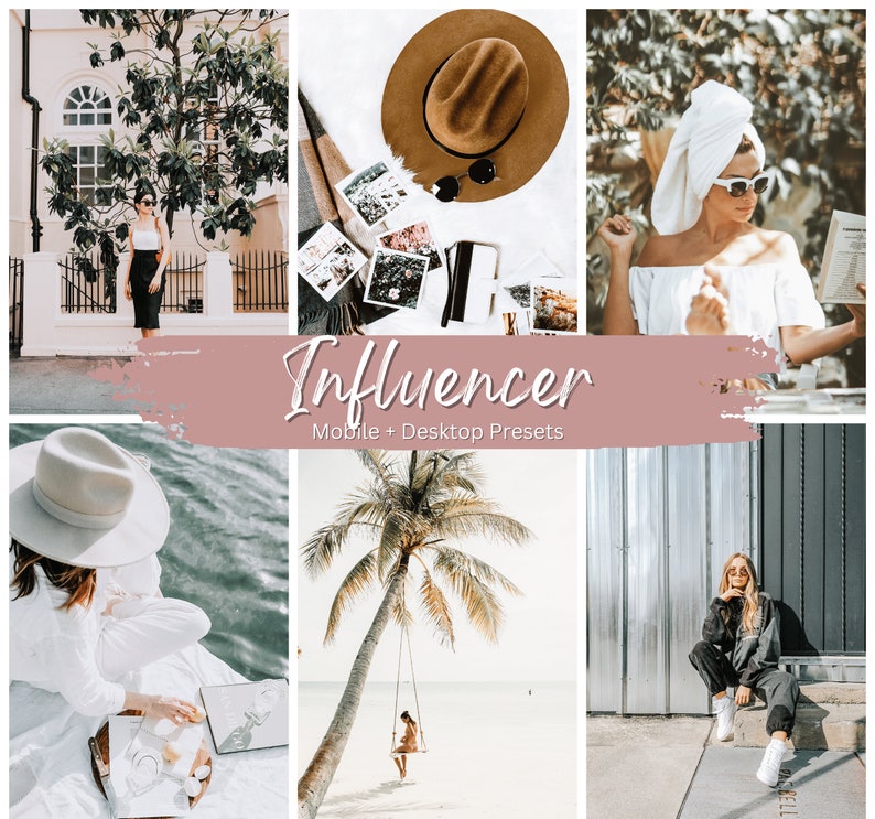 10 Influencer Mobile  Desktop Lightroom  Lifestyle Filters  Summer Preset  Influencer Preset  Blogger travel preset instagram filter