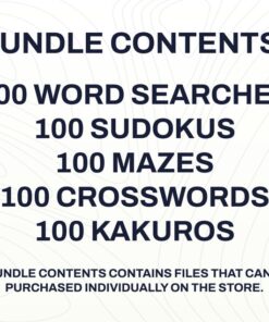 reMarkable Games and Puzzle Bundle  Word Search  Sudoku  Mazes  Crossword  Kakuro  Clickable PDF Template  Digital Download