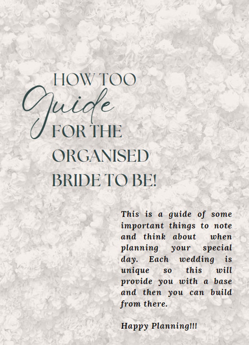 How to guide for the Bride to Be  Planning a wedding  Wedding day schedule  do s and don ts on your wedding day