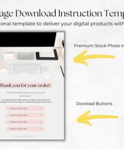 Canva Digital Products Template  DROPBOX Download Instruction Template for Digital Product Sellers  PDF Deliverable Template   MGB15