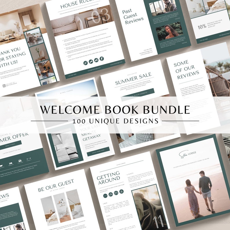 Airbnb Welcome Book Template  Vacation Rental Welcome Book  VRBO Welcome Book  Editable Airbnb Guest Book  House manual  Canva Welcome Guide