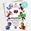 Spidey and His Amazing Friends Birthday Invitation Boy Superhero Party Invite Decoration Printable Editable Template Digital Printed