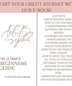 Cricut E Book  Beginners guide to using your Cricut machine  step by step  how to promote and sell your products  digital download  more