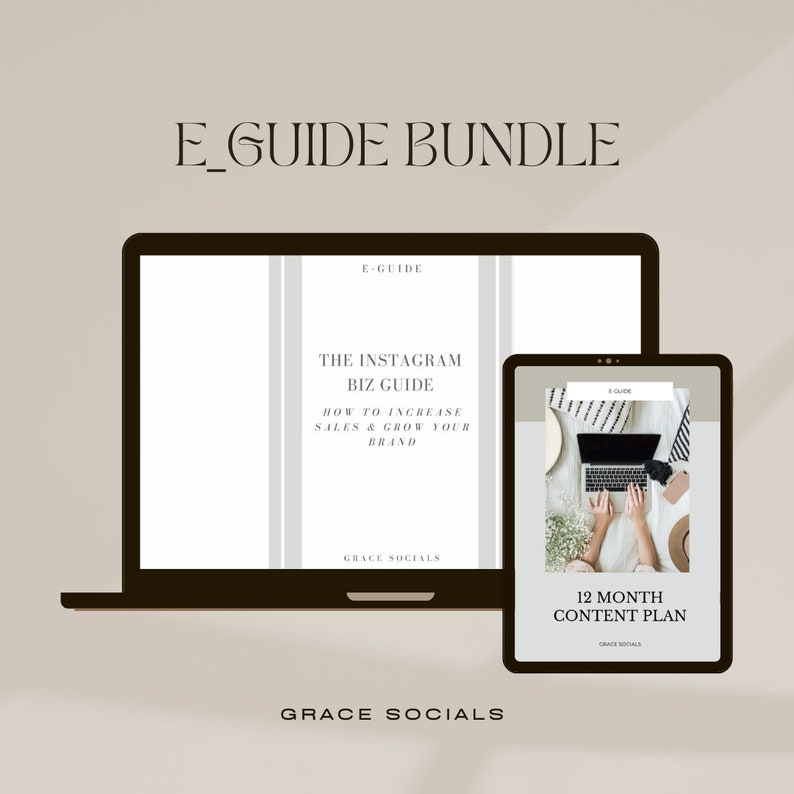 Instagram E guide Bundle  How to grow on Instagram  12 months worth of Content ideas for any niche