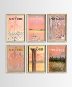 New Yorker Magazine Cover Set Of 6  Gallery Wall Art Set Of 6  New Yorker Prints  PRINTABLE Digital Download  New Yorker Posters  NW6 01