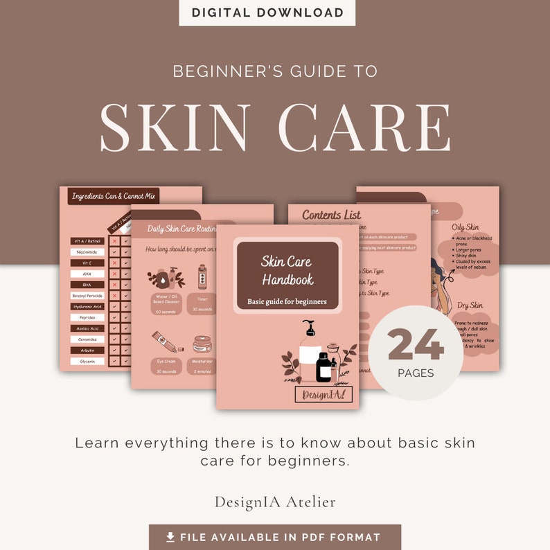 Skin Care Handbook  Basic Guide for Beginners  Digital Download