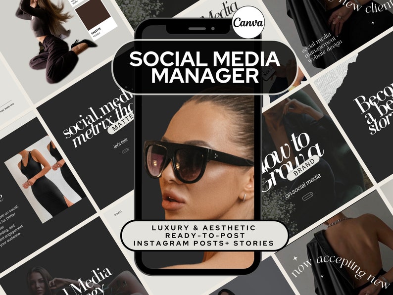 Social Media Templates Canva  Coaching Instagram Templates  Social Media Manager Template  Digital Marketing  Aesthetic Instagram Templates