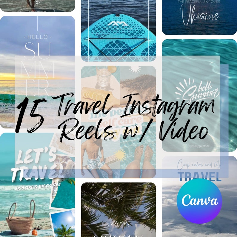 15 Instagram Video Reel Templates  Canva Templates  Travel Reel Template  Instagram Travel Reels  Digital Download