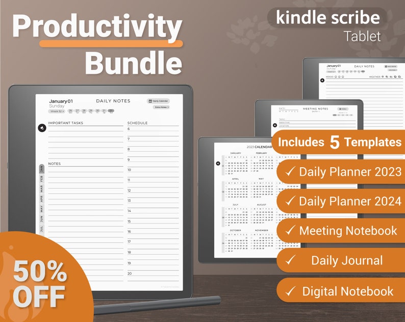 Kindle Scribe Templates  Productivity Bundle