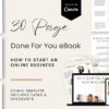 PLR Fully Written eBook  How To Start an Online Business  Canva Template  Tasks  Lead Magnet  PLR Complete eBook