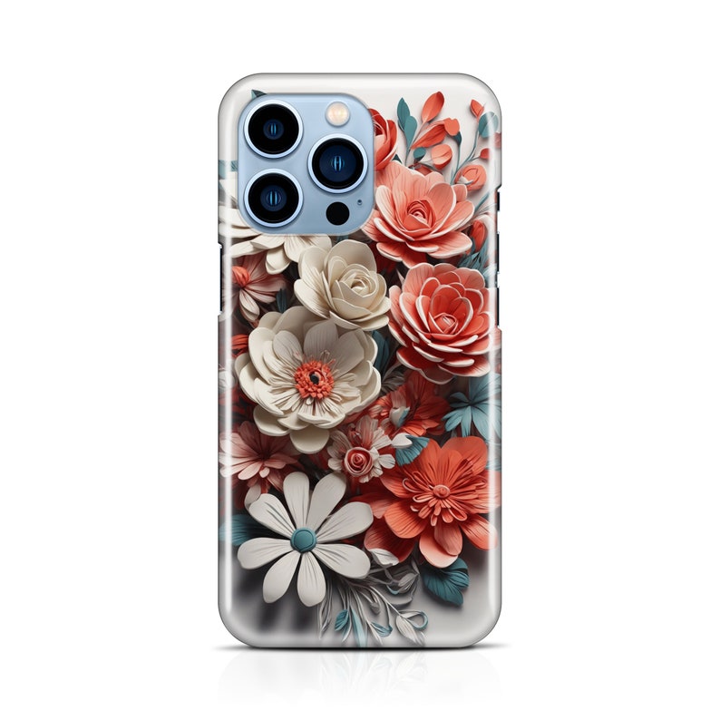 3D Flower Art Phone  PNG  Digital Templates for Custom Phone Cases  Fits all Phones  iPhone  Samsung  Nokia  Instant Digital Download PNG