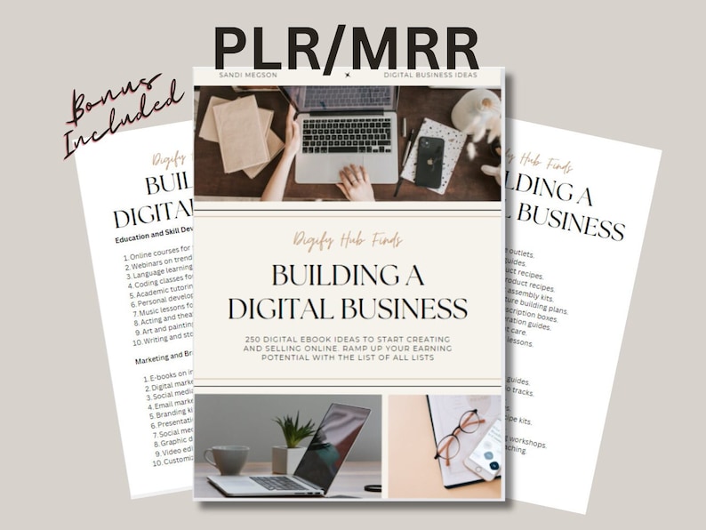 Digital Product Ideas for you to Create and sell  Build a Digital Business eBook with MRRPLR  Master Resell Rights  PDF instant download