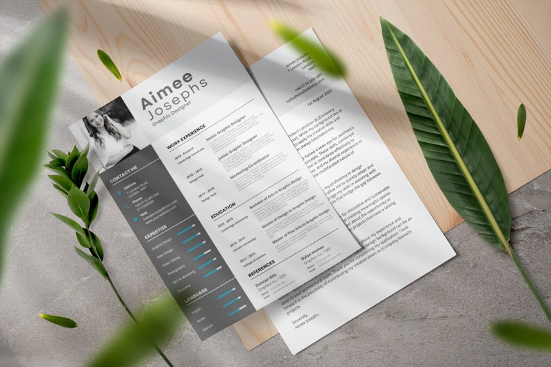 Simplicity Refined Professional CV (Resume)  Covering Letter Canva Templates   Instant Digital Download for Effortless Elegance in Design