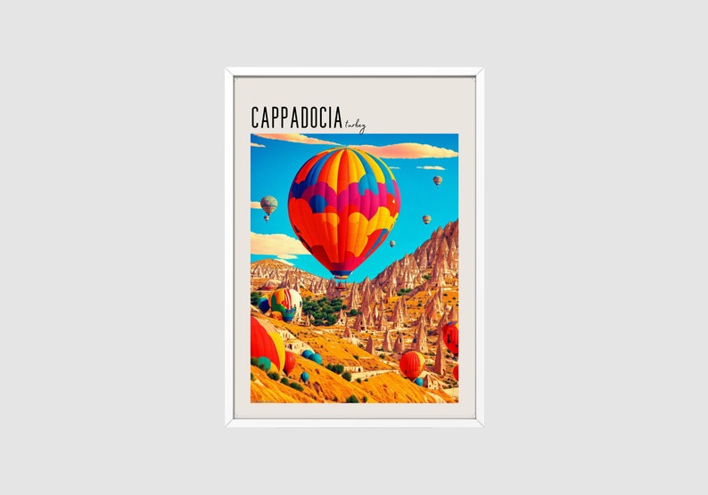 Popart printable wall art  Cappadocia   Turkey  Digital download   citys