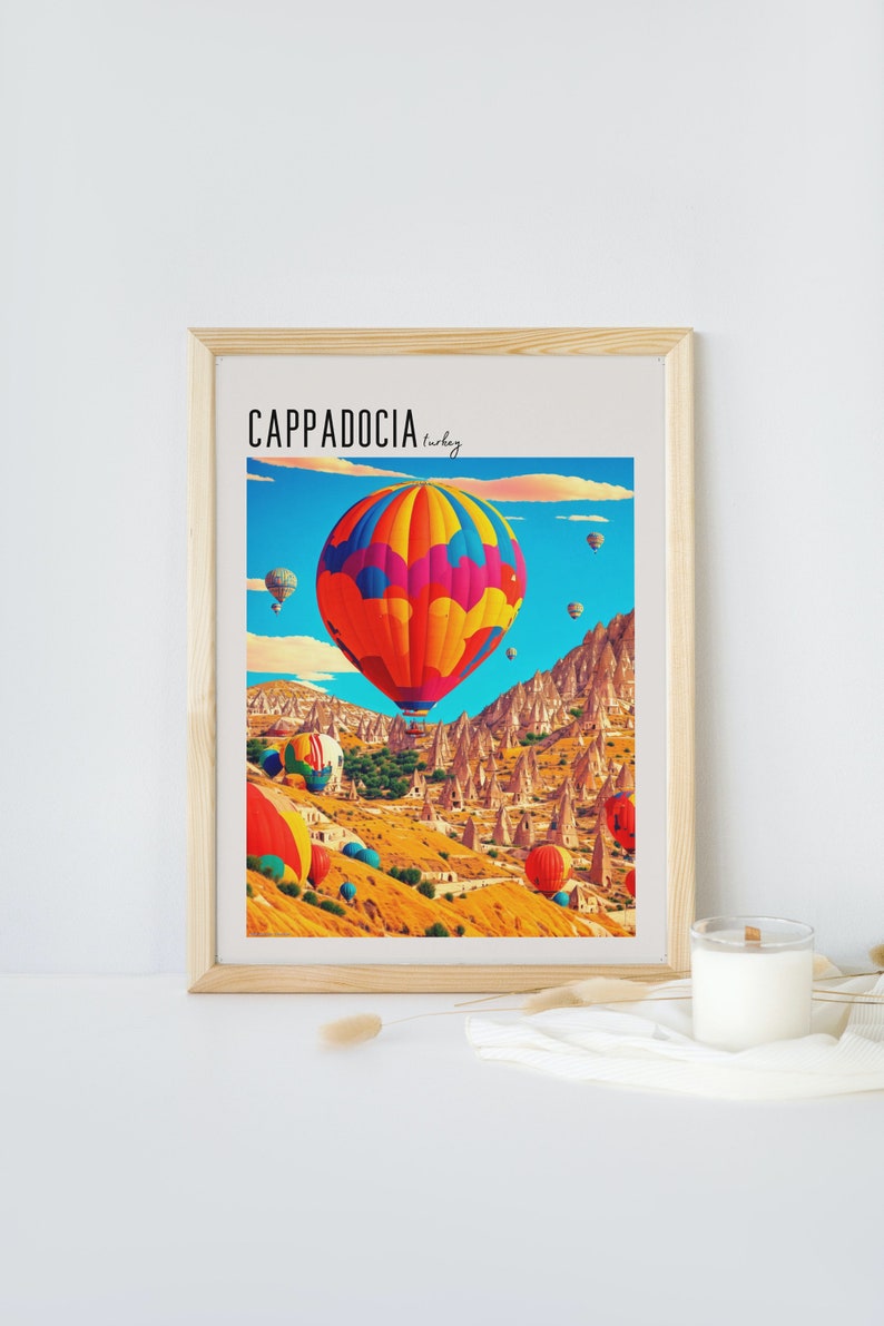 Popart printable wall art  Cappadocia   Turkey  Digital download   citys