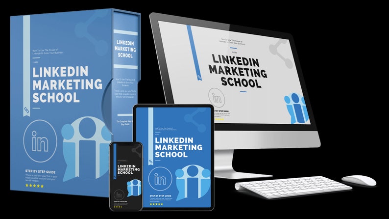 Linkedin Marketing School  BUNDLE  PLR  MRR  Digital Download  How To Guide  Grow Your Business  Affiliate Digital Marketing