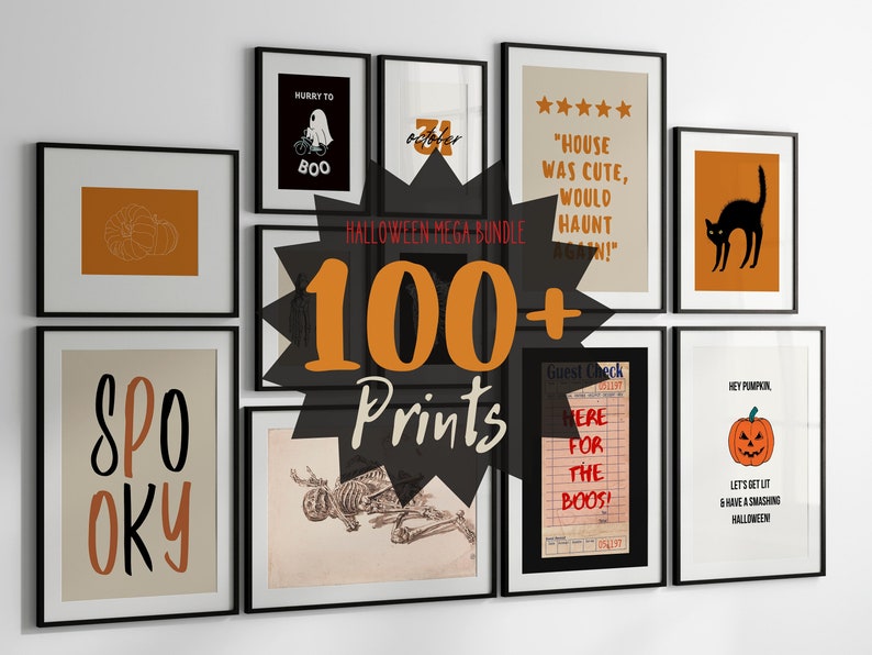 HALLOWEEN Mega Bundle Over 100 PRINTABLES Halloween Wall Art Printable Halloween Home Decor Printable Wall Art Digital Download