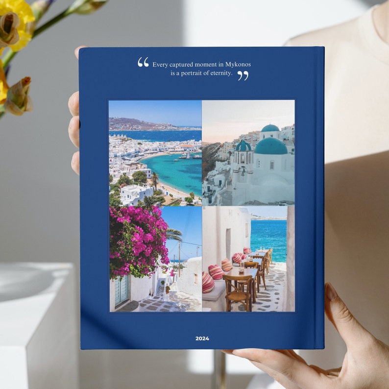 Designer Travel Photo Album Template  Decorative Custom Coffee Table Book  Printable Adventure Memory Scrapbook  DIY Digital Canva Download