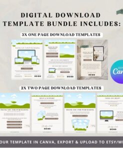 Canva Download Instructions Template  Etsy Digital Product Instructions  PDF Deliverable Template  Digital Download Instructions