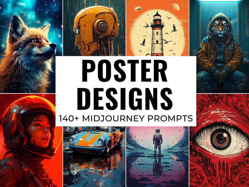 140 Poster Designs Midjourney Prompts  AI Art  Midjourney Prompt  Midjourney AI Art  Learn Midjourney  Digital Art  AI Generate  Art Print