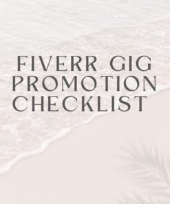 Fiverr Gig Promotion Checklist Digital Download Pdf Make Money Online Work From Home Extra Income Printable Freelanace How To Guide