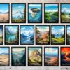 US National Parks Posters Set of All 63 National Parks Posters Prints Living Room Wall Art Digital Download Poster National Park Art Prints
