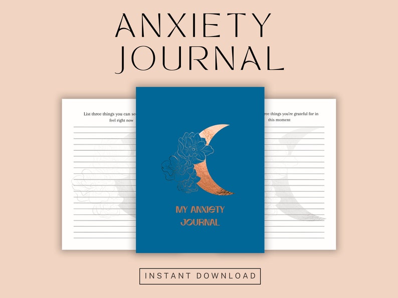 Anxiety Journal Digital Anxiety Workbook Reduce Anxiety Worksheets Printable Anxiety Relief Mental Health Journal Digital Download Goodnotes