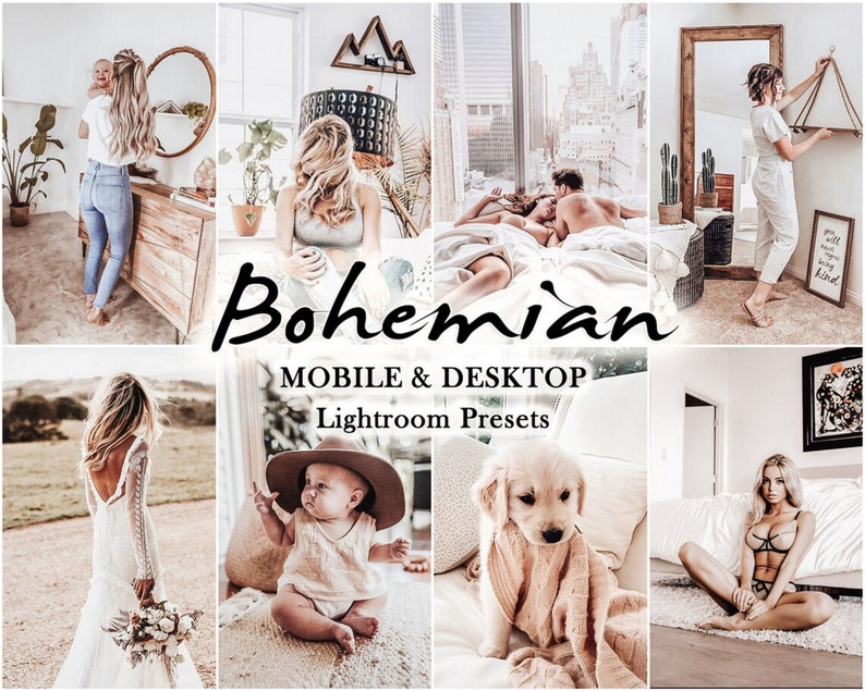 14 Bohemian Lightroom Presets   Instant Photo Transformation