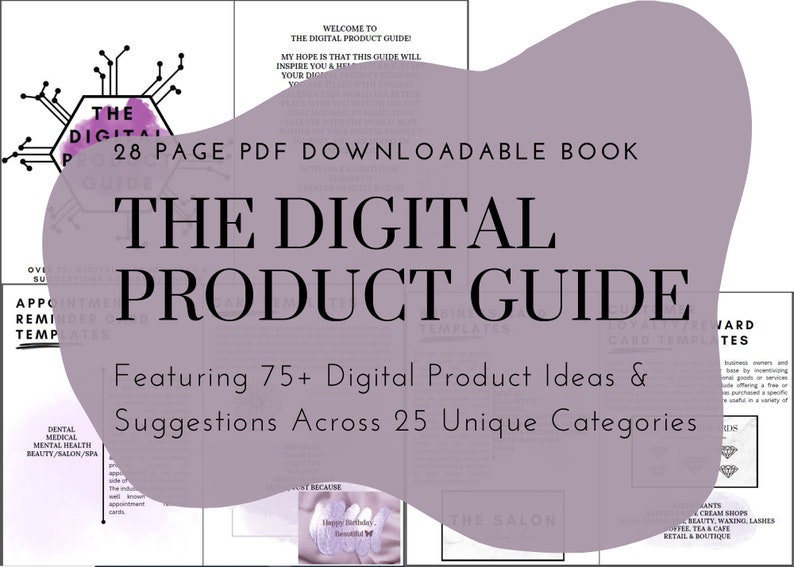 75 Digital Product Ideas  Suggestions to Sell on Etsy Over 25 Unique Categories   The Digital Product Guide 28 Page Downloadable Book