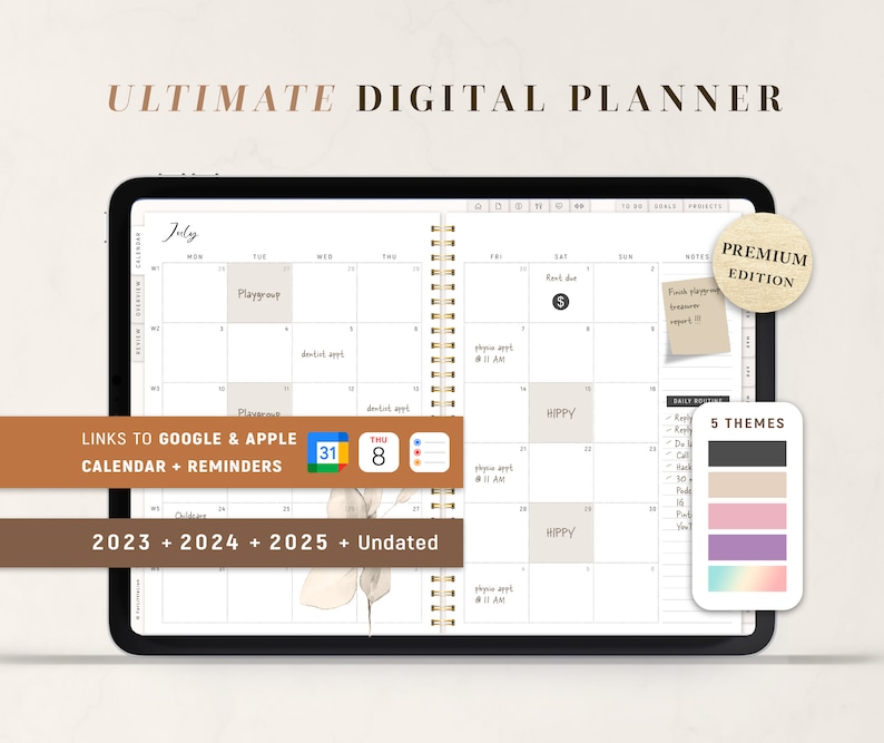 Digital Planner  GoodNotes Planner  Notability Planner  Daily Planner  Weekly Planner  iPad Planner  2023 2024 2025  Undated