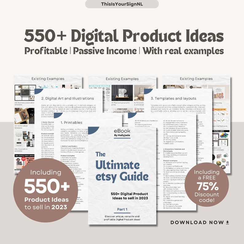 550 Digital Product Ideas To Create And Sell in 2023  Passive Income  Etsy Digital Downloads  Small Business Ideas  Bestsellers to Sell