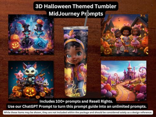 3D Halloween   MidJourney Prompt Guide  Unlimited Prompts Using My ChatGPT Rewriter Prompt in the Description  PLR