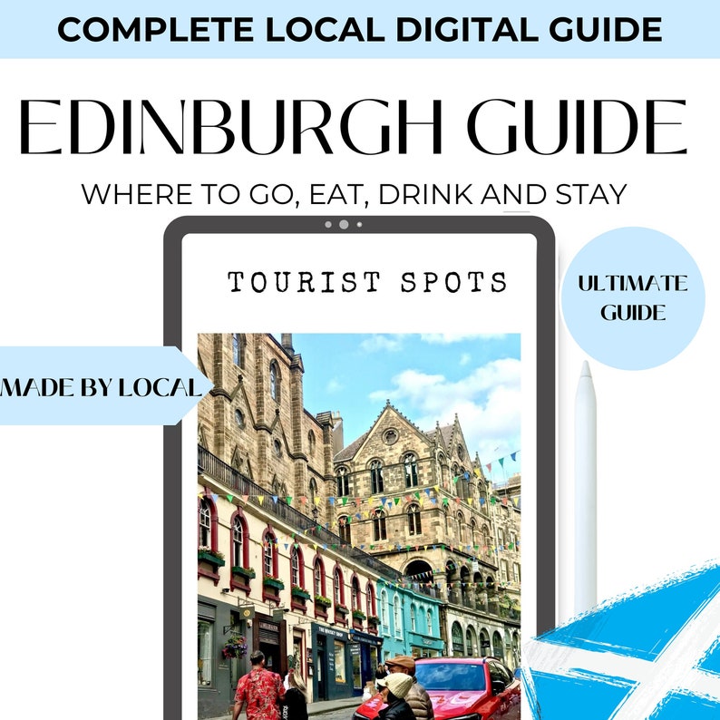 Ultimate Digital Local Travel Guide   Edinburgh Scotland  Travel Notebook Goodnotes 20pages  Instant  Printable Pdf Journal and Planner
